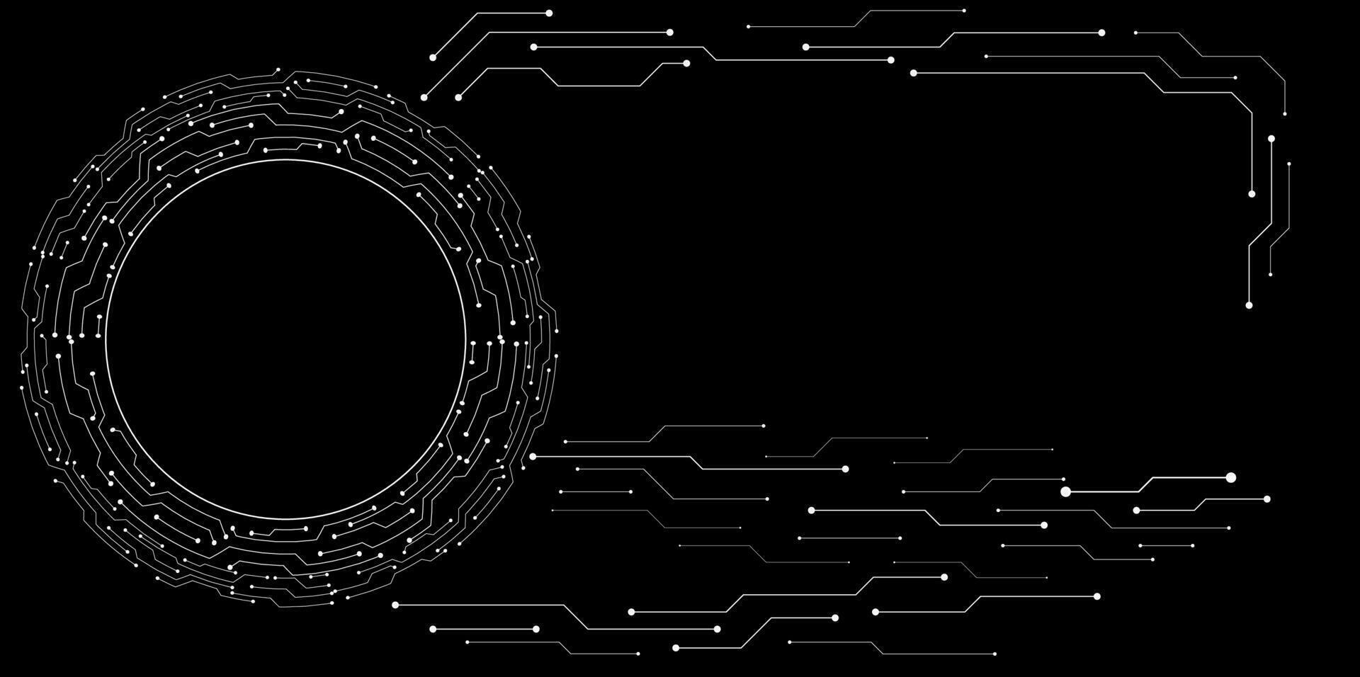 futuristic name card with circuit board vector concept for future technology element background business screen