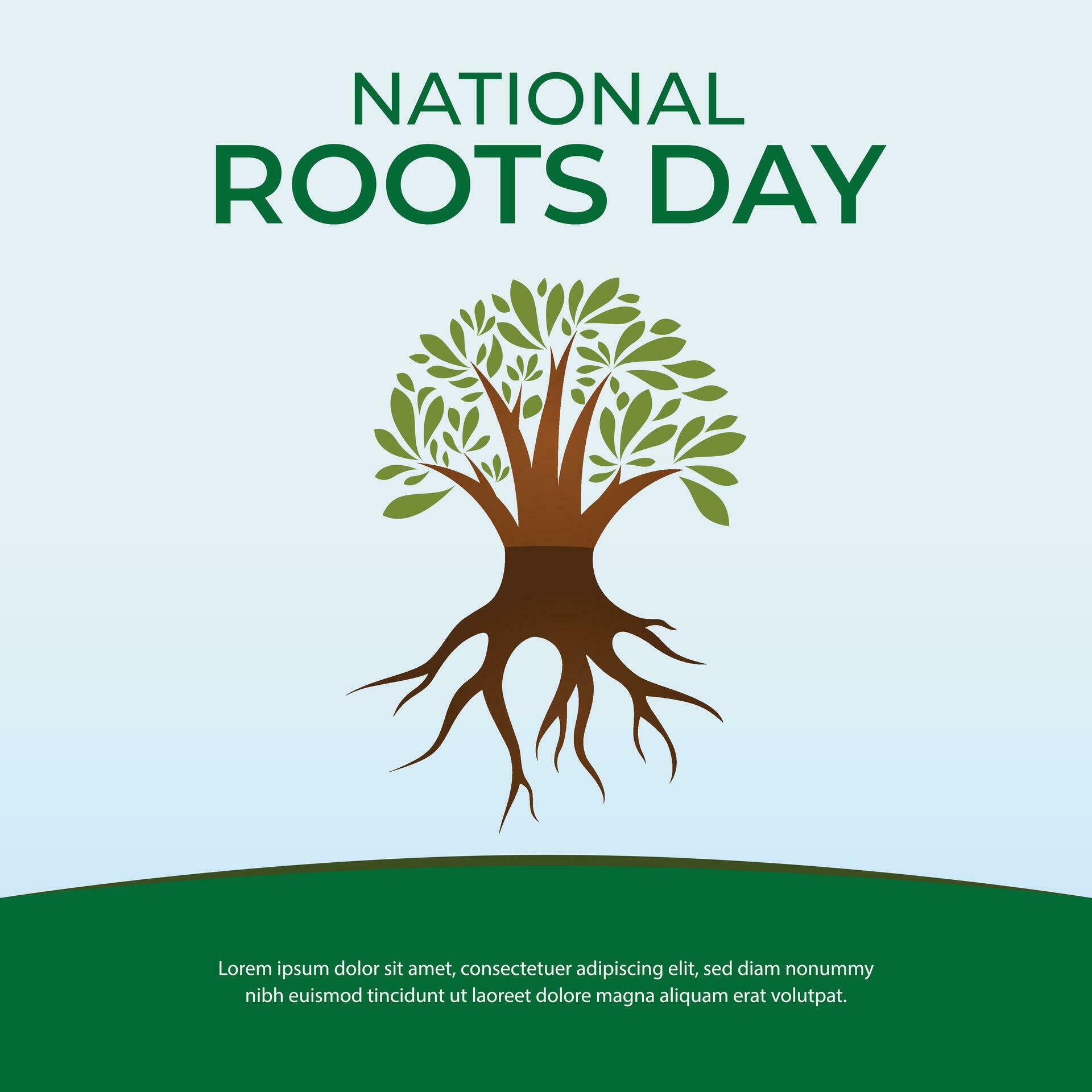 Vector Design Template for National Roots Day. Illustrate the strength