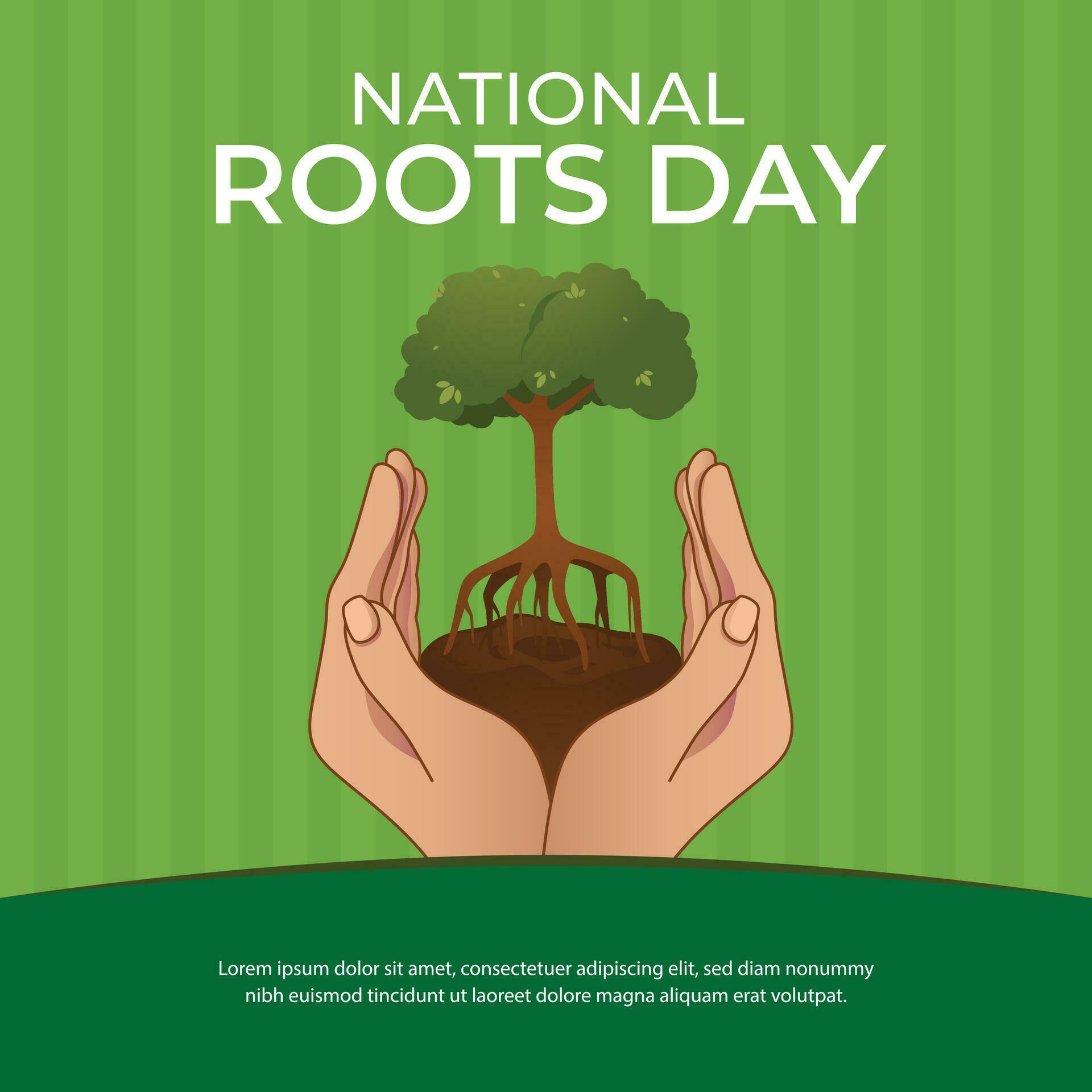 Vector Design Template for National Roots Day. Illustrate the strength