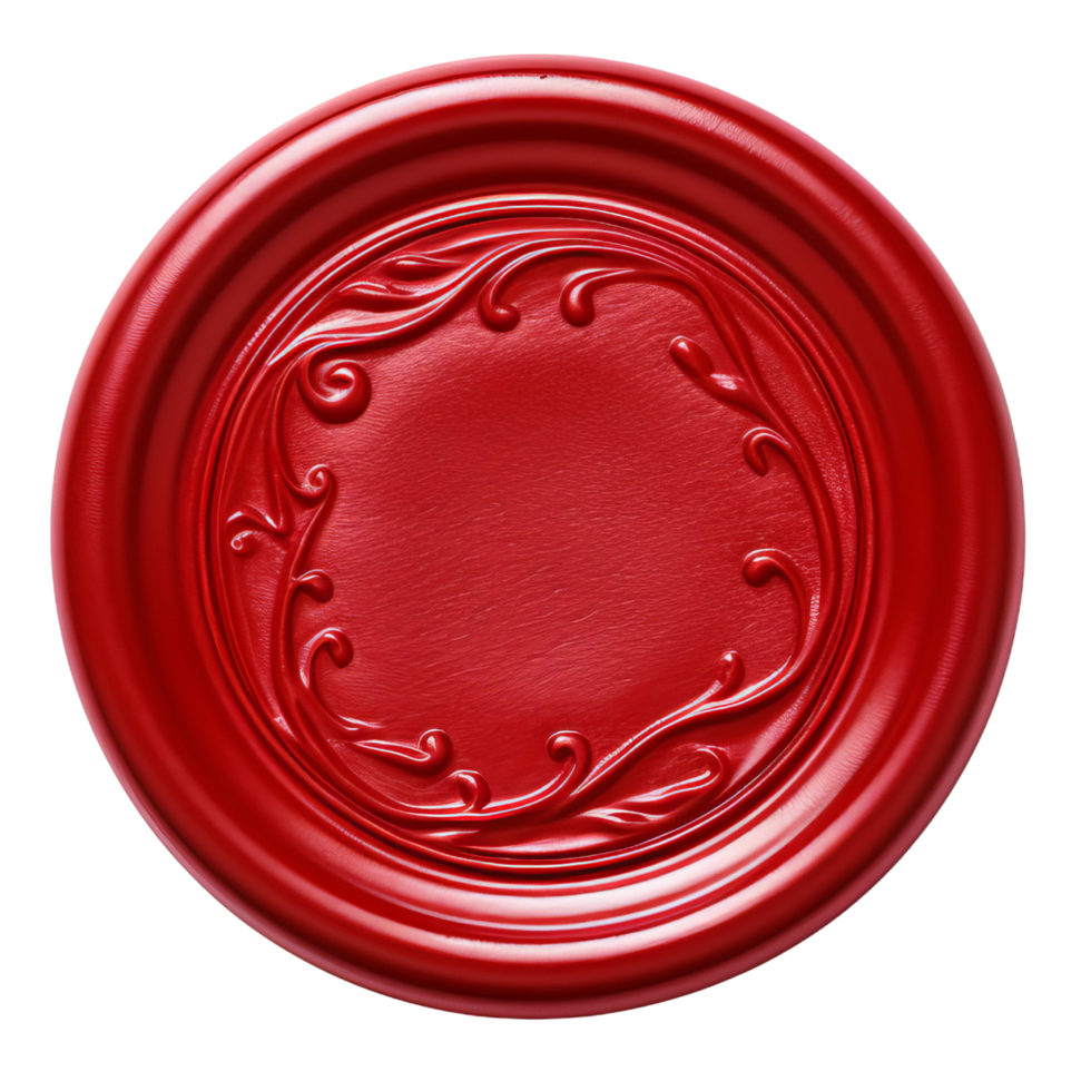 AI generated Red wax seal clip art png