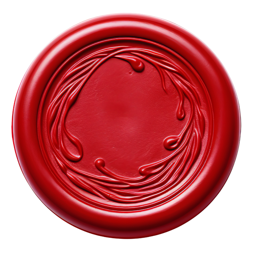 AI generated Red wax seal clip art png