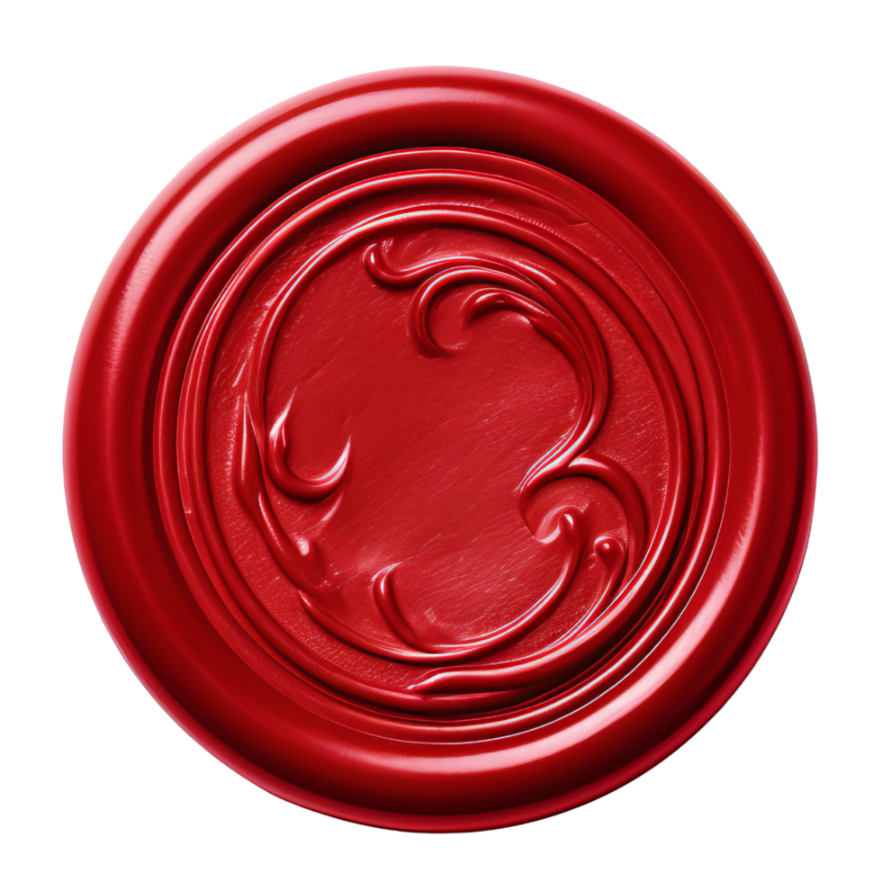 AI generated Red wax seal clip art 34930450 PNG