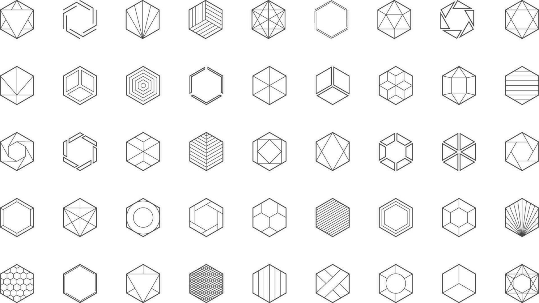 Hexagon logo template. Vector honeycomb icon. Creative design elements.