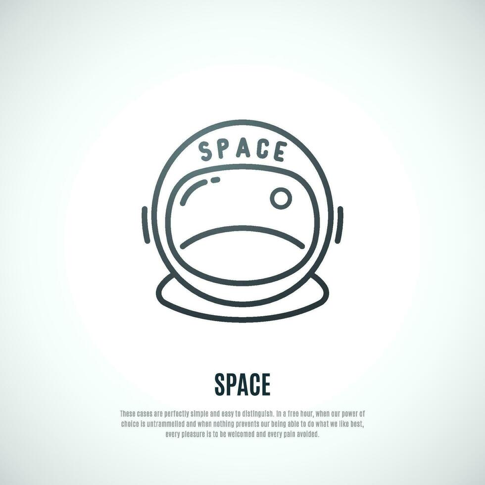 Space helmet icon isolated on white background. vector