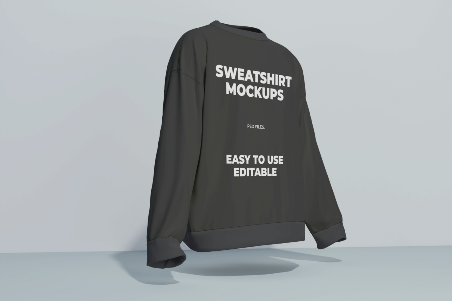 Garment dyed sweatshirt realistic mockup psd