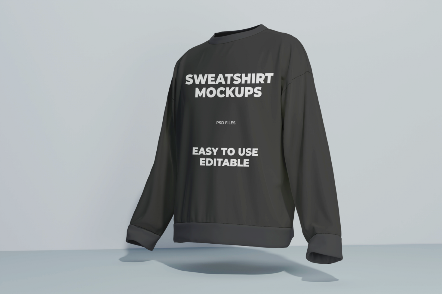 Garment dyed sweatshirt realistic mockup psd