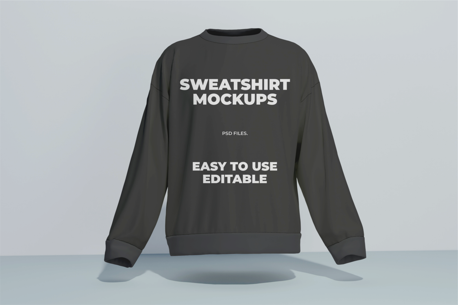 Garment dyed sweatshirt realistic mockup psd