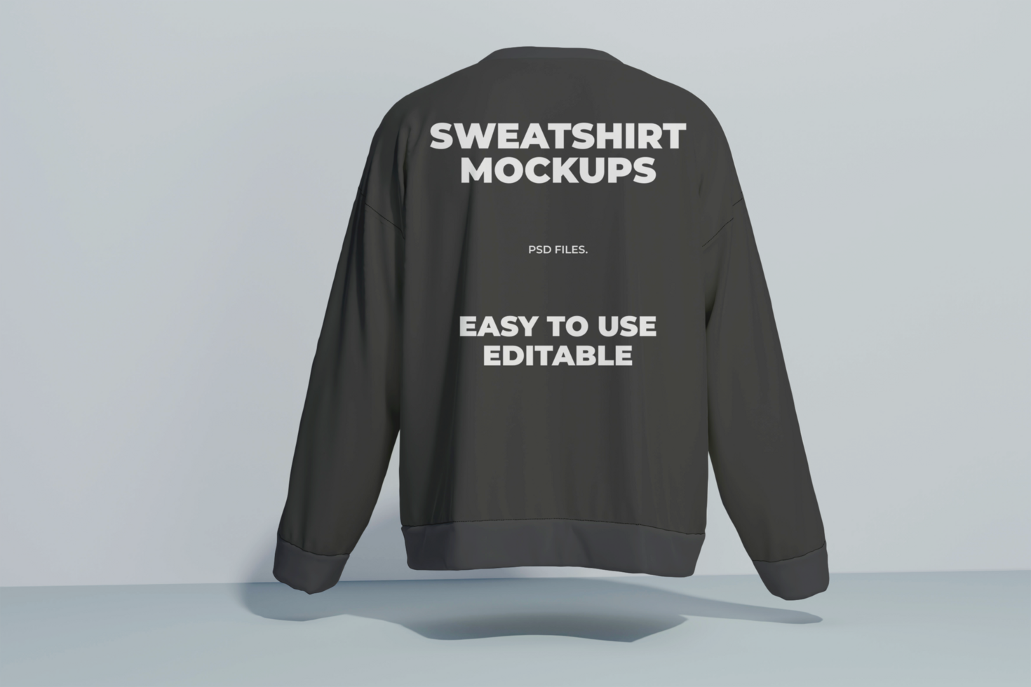 Garment dyed sweatshirt realistic mockup psd