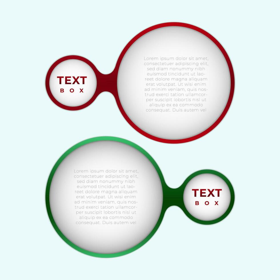 Text box  sircle gradient simple vector