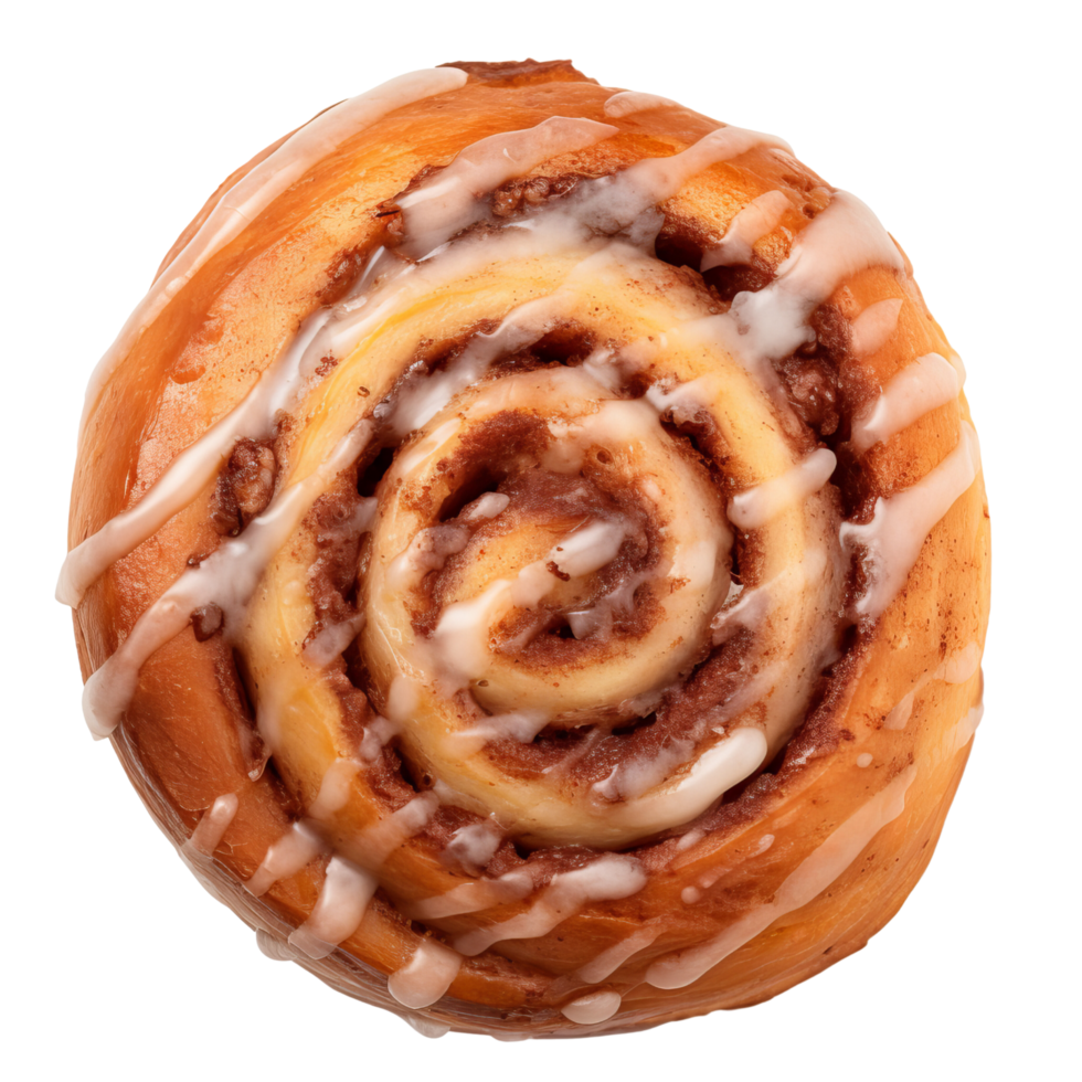 AI generated Sweet cinnamon bun roll clip art 34930812 PNG