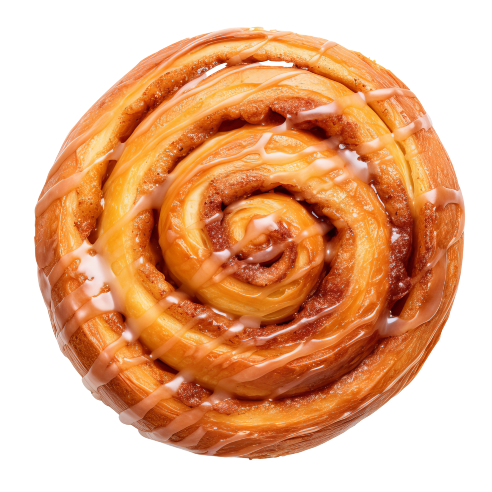 AI generated Sweet cinnamon bun roll clip art 34930816 PNG