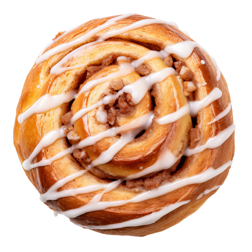 AI generated Sweet cinnamon bun roll clip art 34930824 PNG