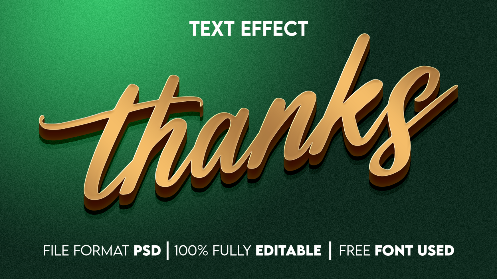 thanks editable text effect psd