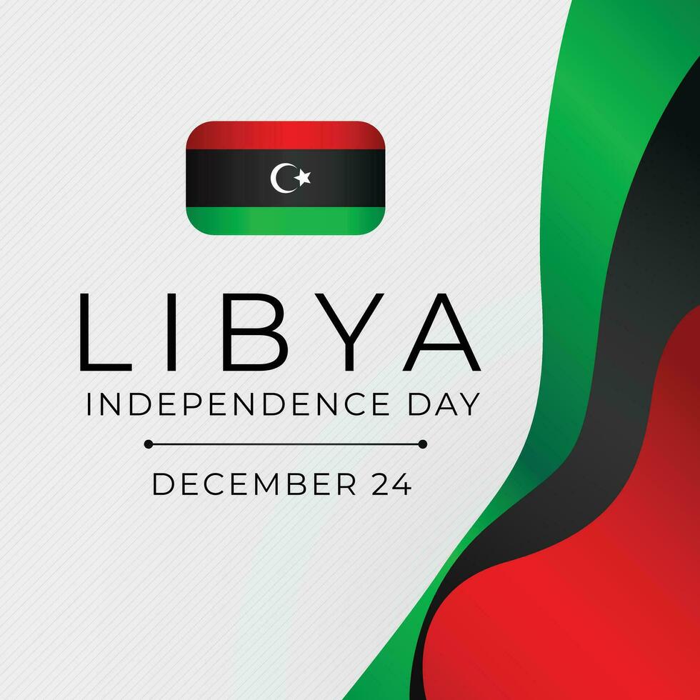 Libya Independence Day Vector Design Template for Patriotic Commemoration. Capture the nation's spirit with this striking illustration, ideal for honoring historical milestones