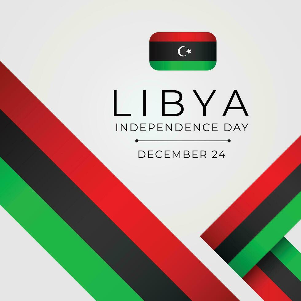 Libya Independence Day Vector Design Template for Patriotic Commemoration. Capture the nation's spirit with this striking illustration, ideal for honoring historical milestones