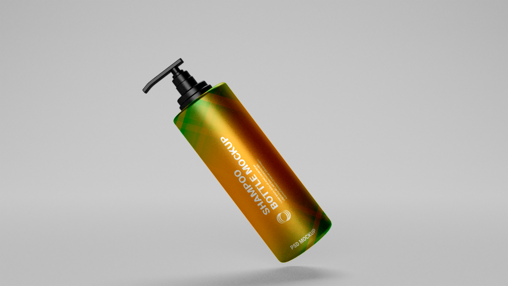 Cosmetic shampoo bottle mockup free psd