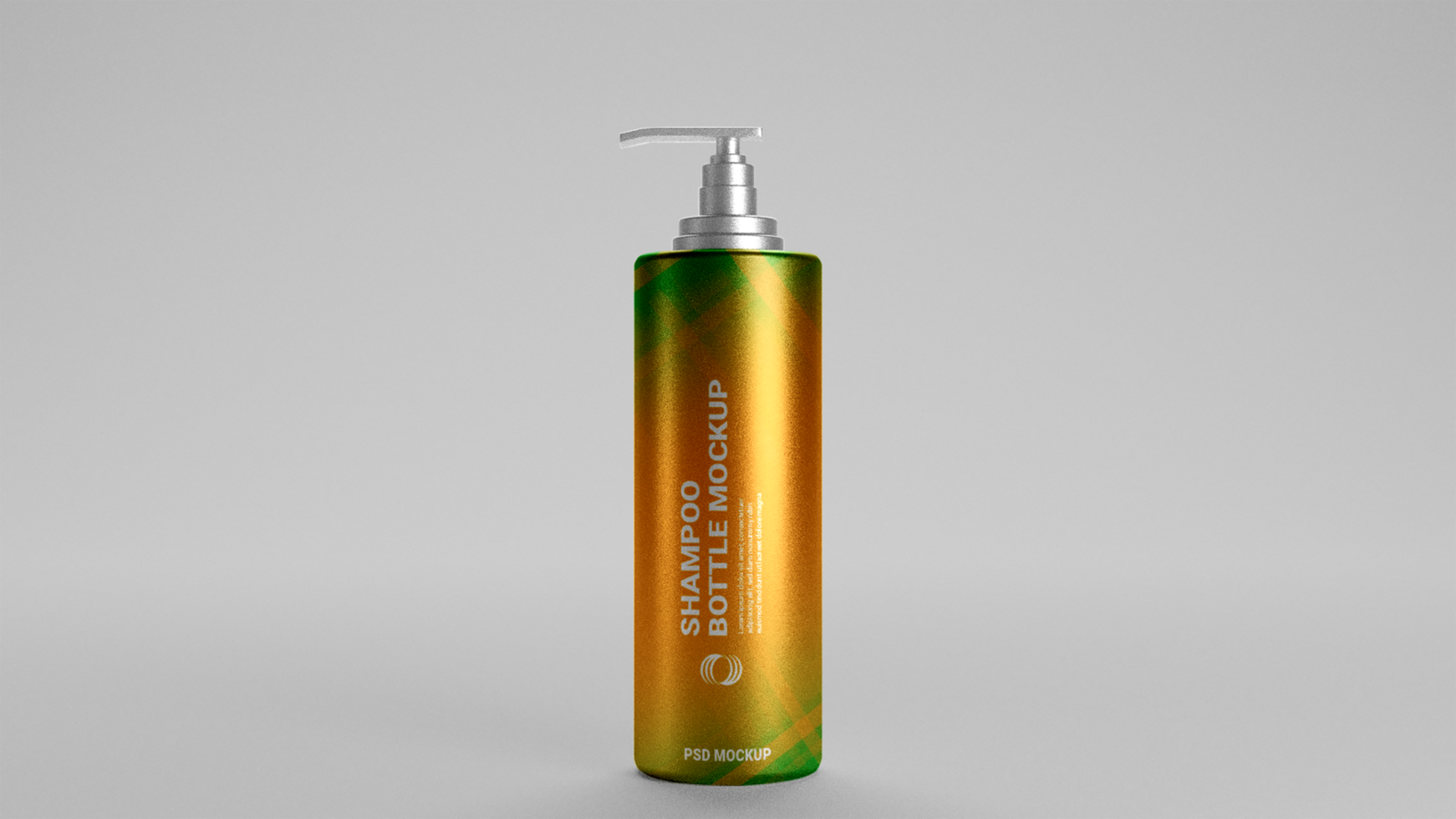 Cosmetic shampoo bottle mockup free psd