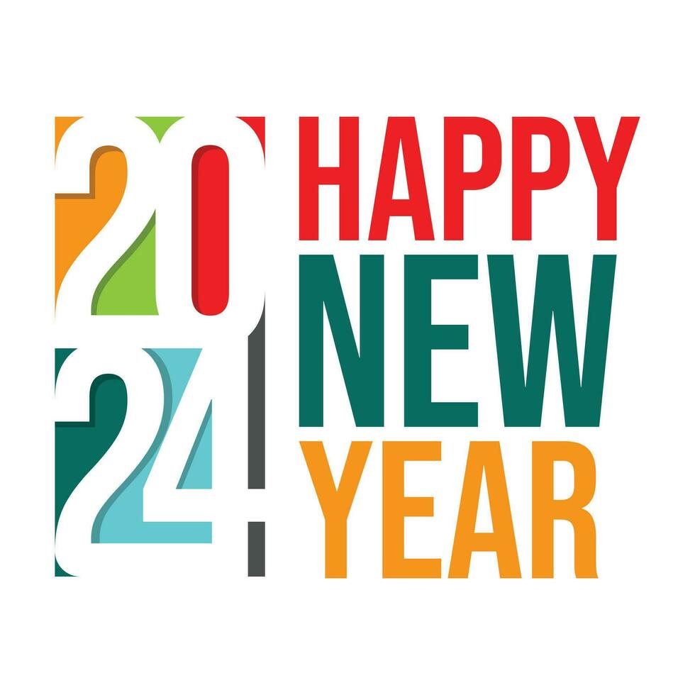 Happy new year 2024 background vector