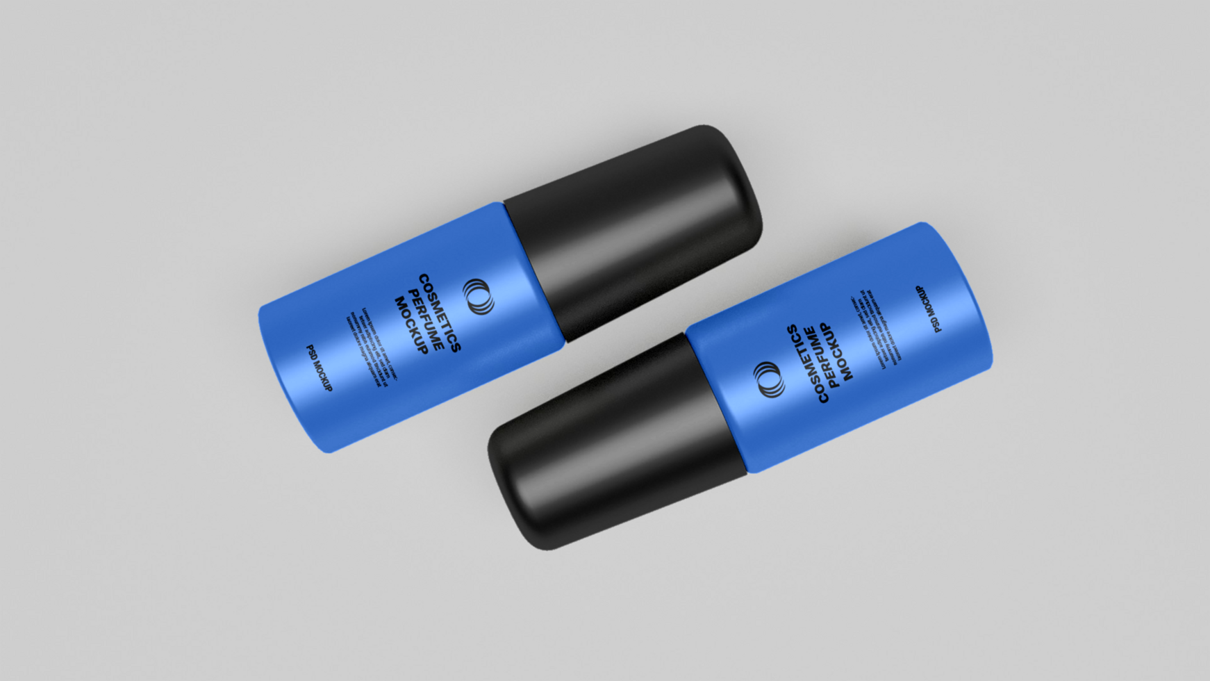 Cosmetic perfume bottle mockup free psd