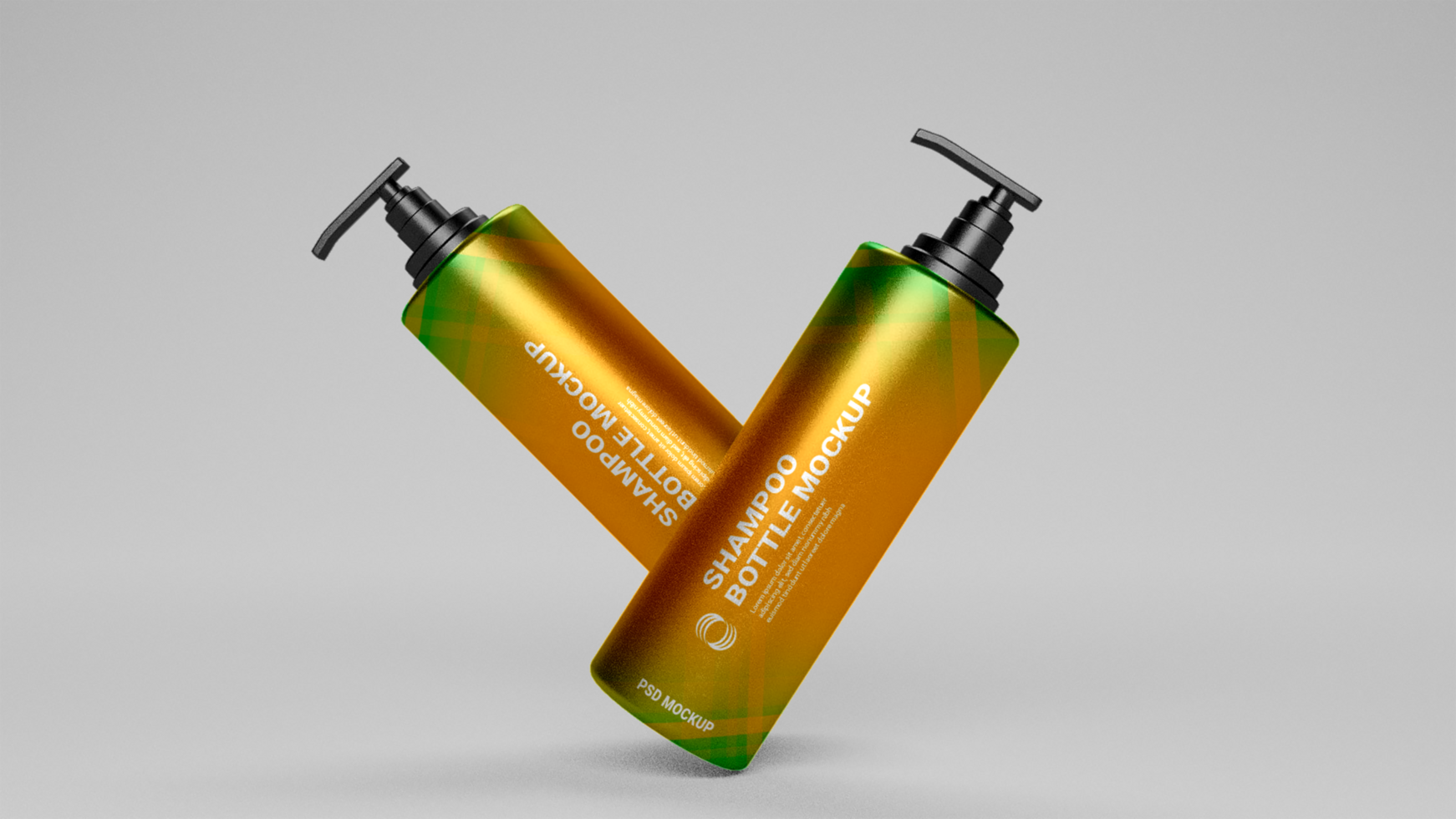 Cosmetic shampoo bottle mockup free psd