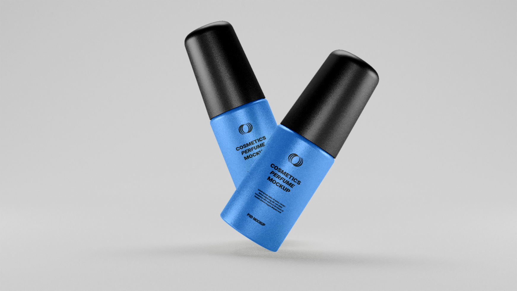 Cosmetic perfume bottle mockup free psd