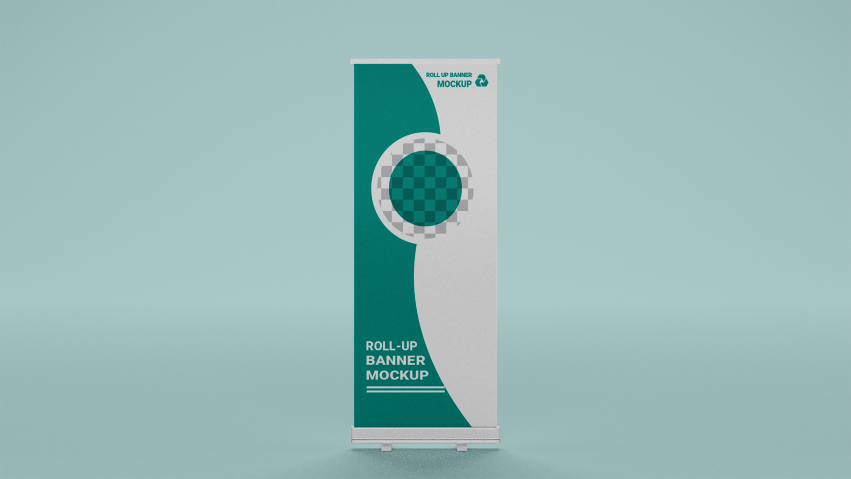 Vertical roll up banner mockup free psd