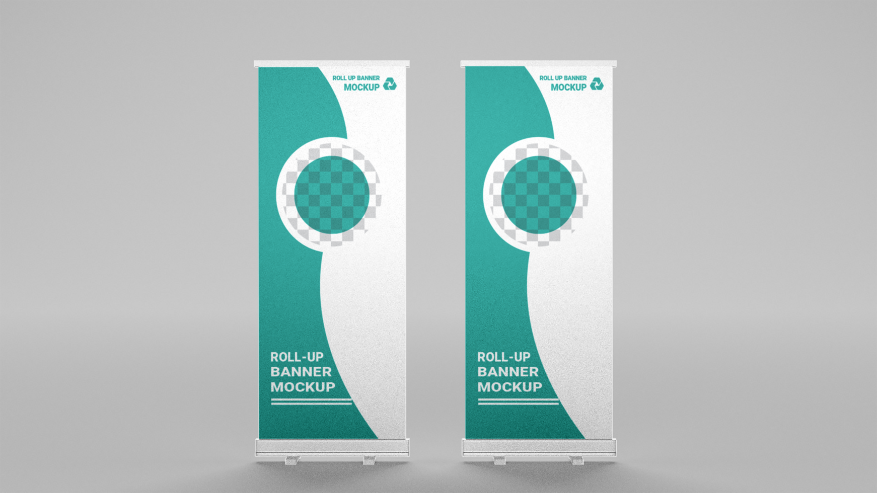 Vertical roll up banner mockup free psd