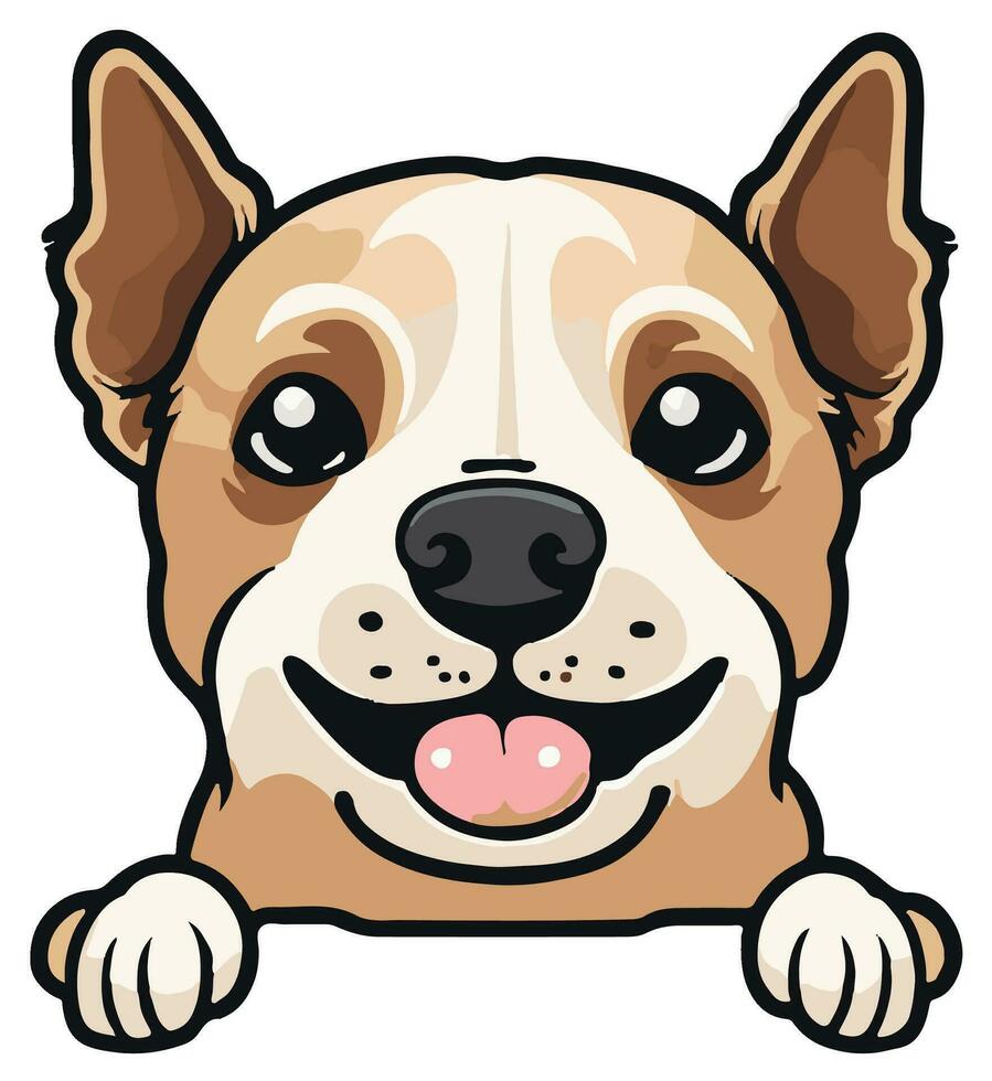 linda perro pegatina para comercial utilizar vector