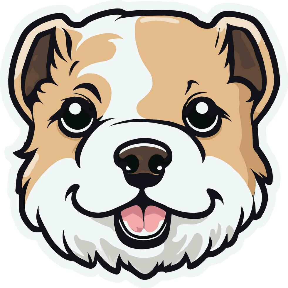 Cute Dog vector sticker for your need