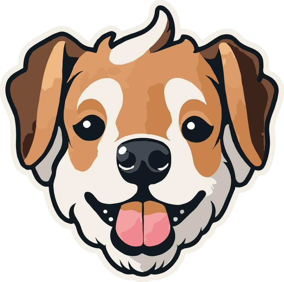 Cute Dog vector sticker for your need