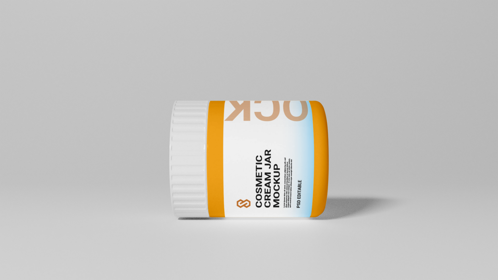 Cosmetic cream jar bottle mockup free psd