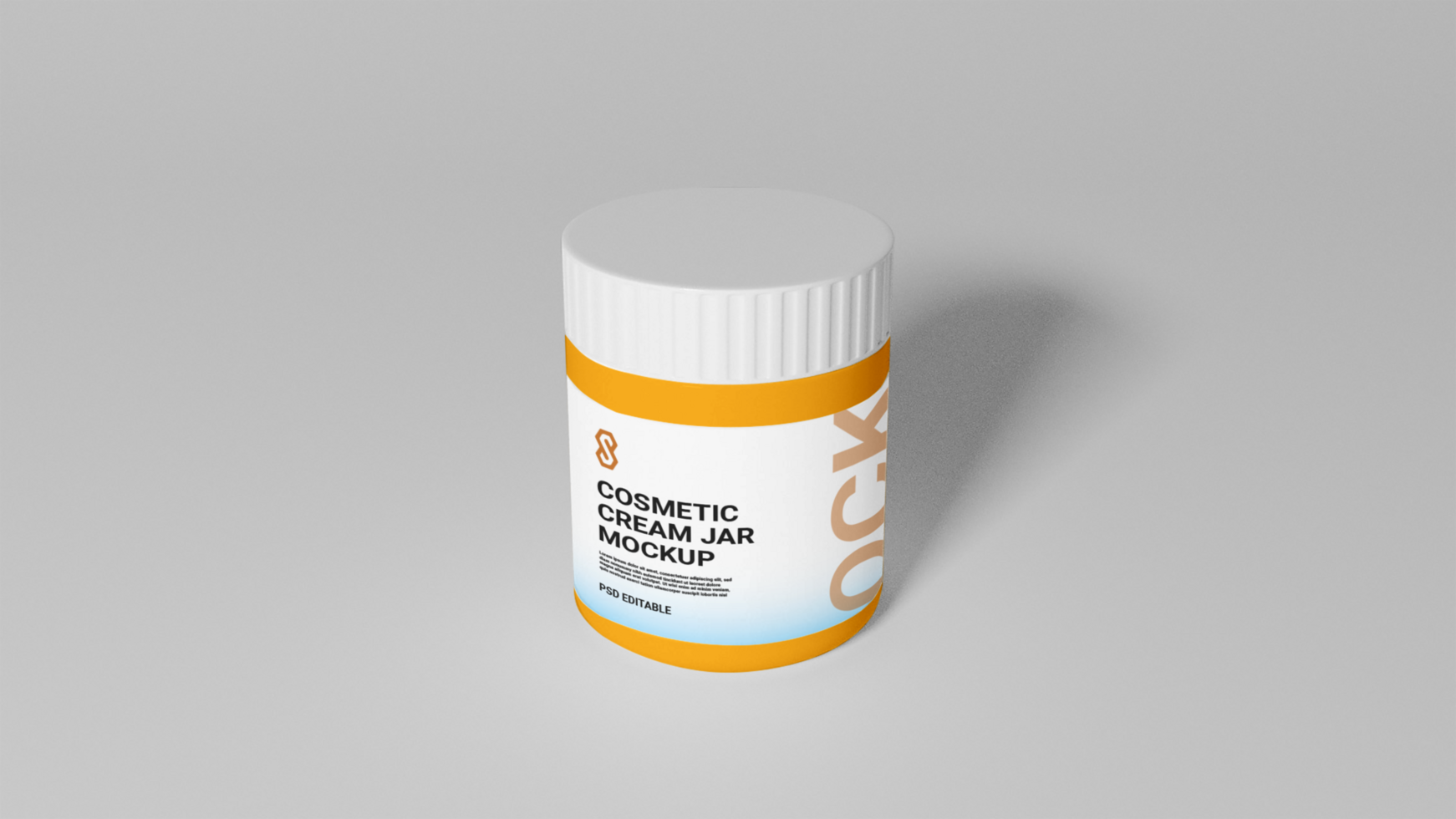 Cosmetic cream jar bottle mockup free psd