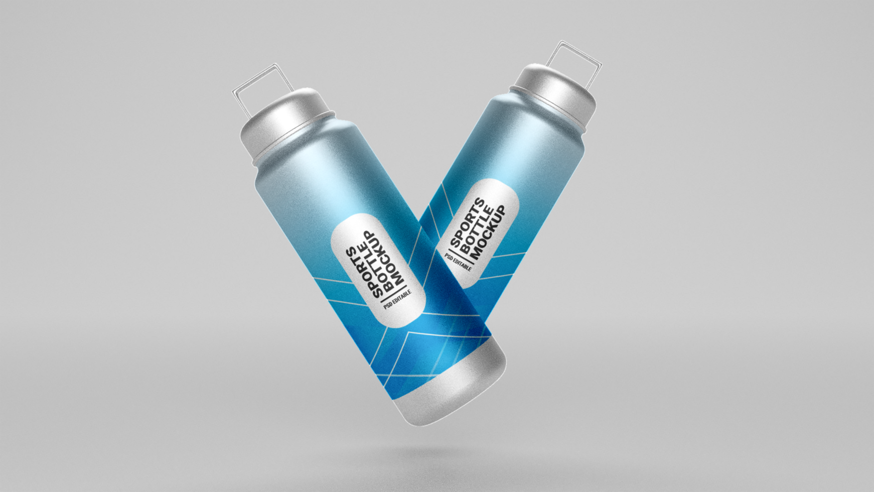 Sports bottle mockup free psd