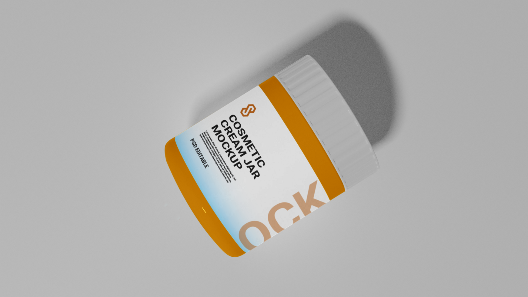 Cosmetic cream jar bottle mockup free psd