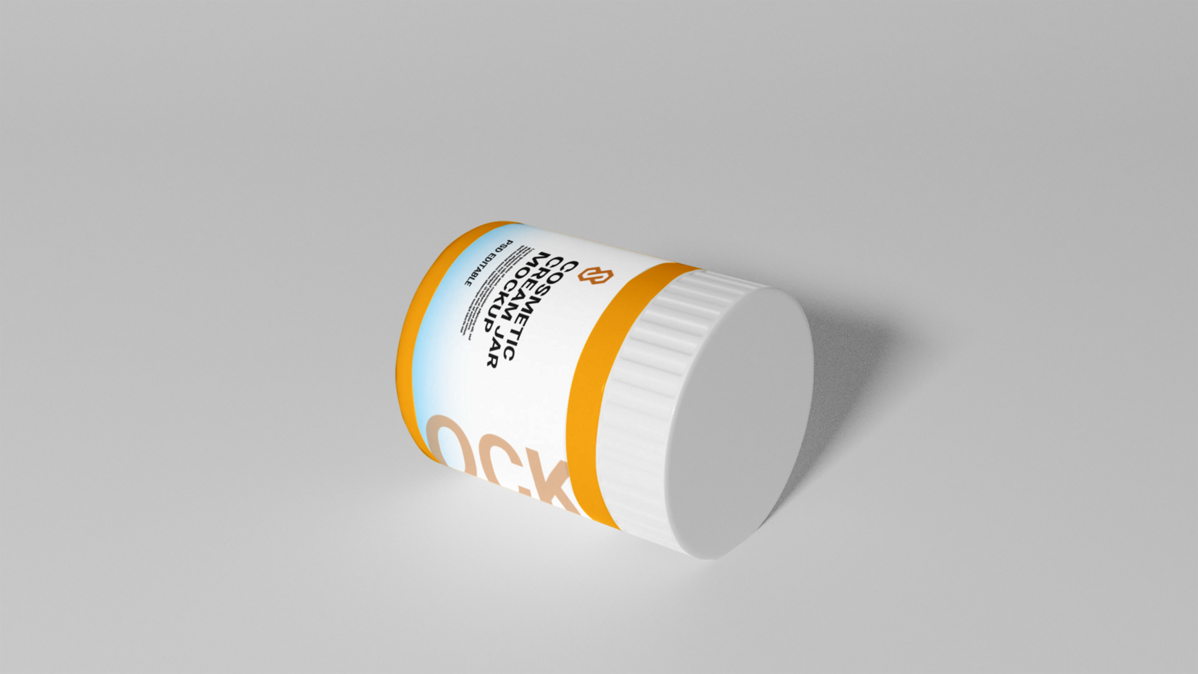 Cosmetic cream jar bottle mockup free psd