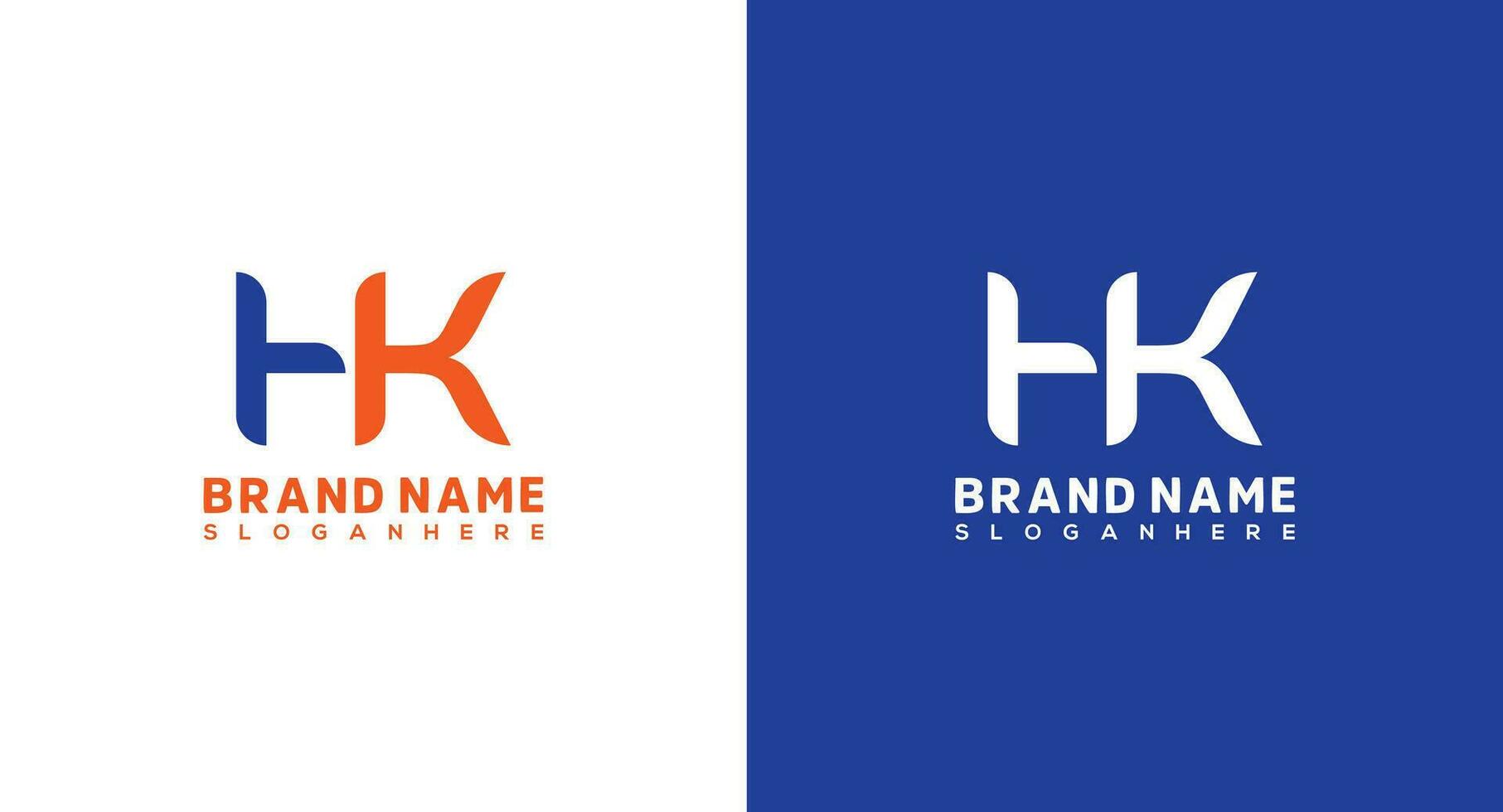 Initial Letter HK Logo Design Template, Graphic Alphabet Symbol for Corporate Business Identity vector