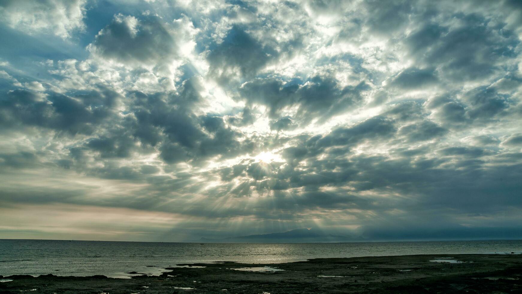 Sunrise at Gili Ketapang Island, Indonesia photo