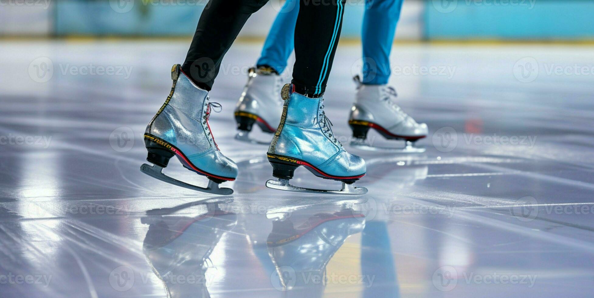 AI generated Festive ice skating a winter joy that captures the Christmas spirit AI Generated photo