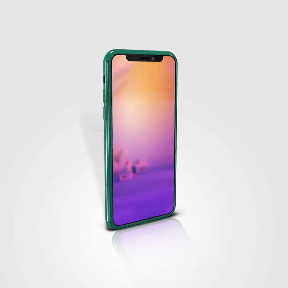 Multicolor smartphone mockup psd