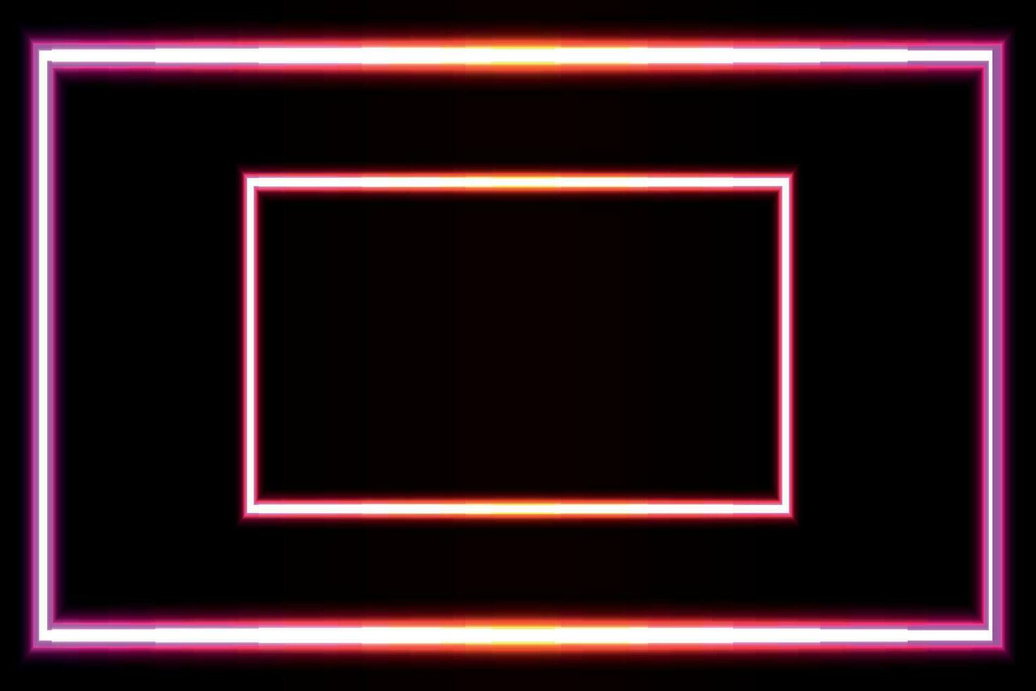 Neon light effect geometric rectangular grid vector illustration.