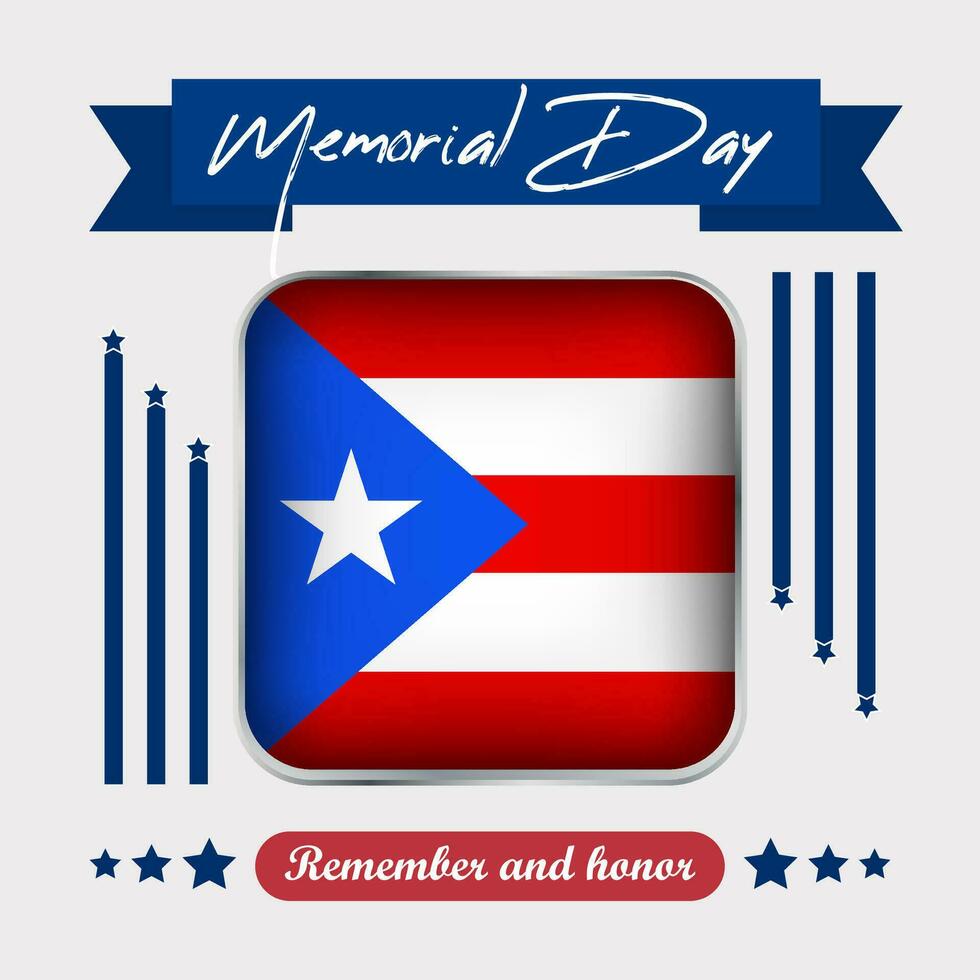 puerto rico monumento día vector ilustración 34935922 Vector en Vecteezy