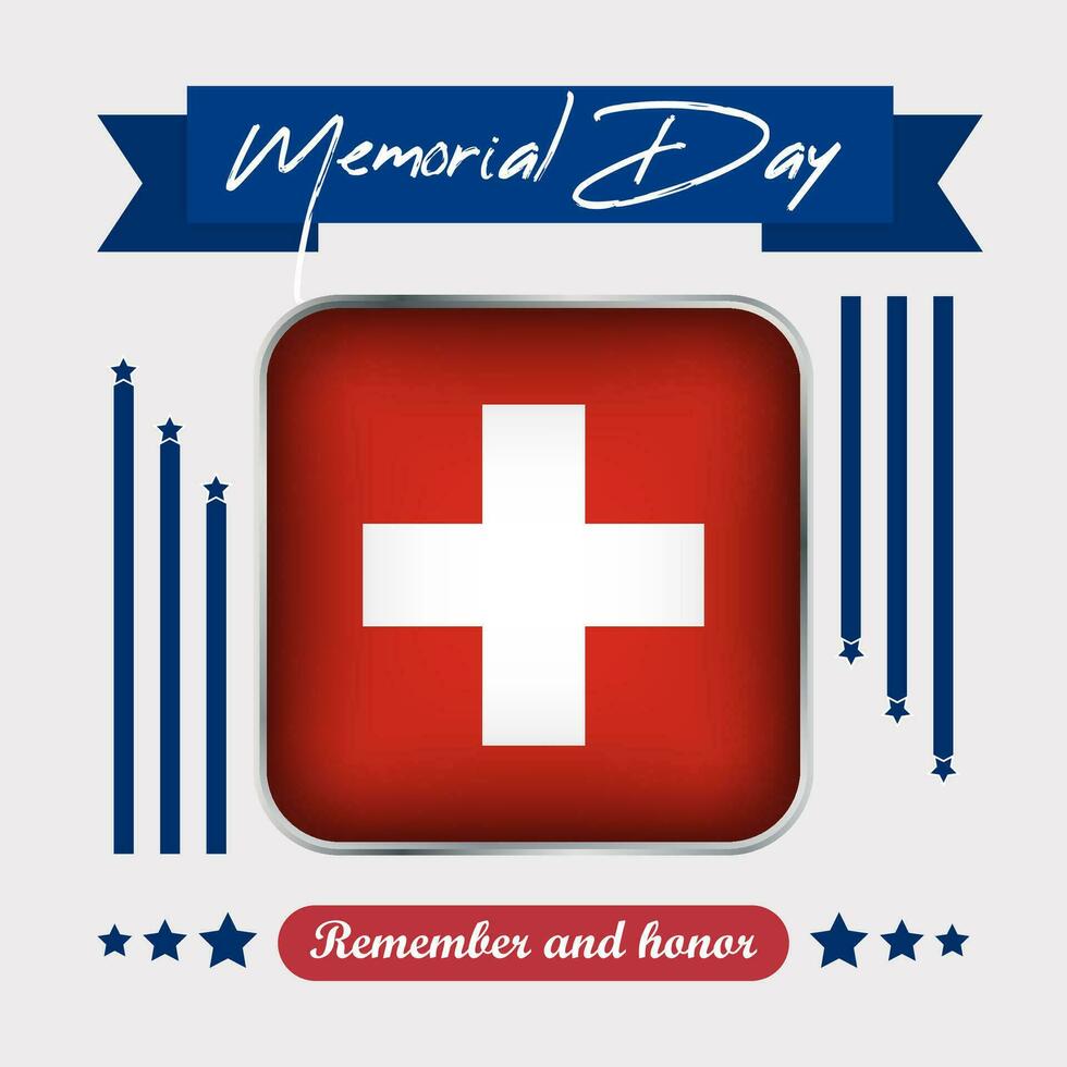 Switzerland Memorial Day Vector Illustration