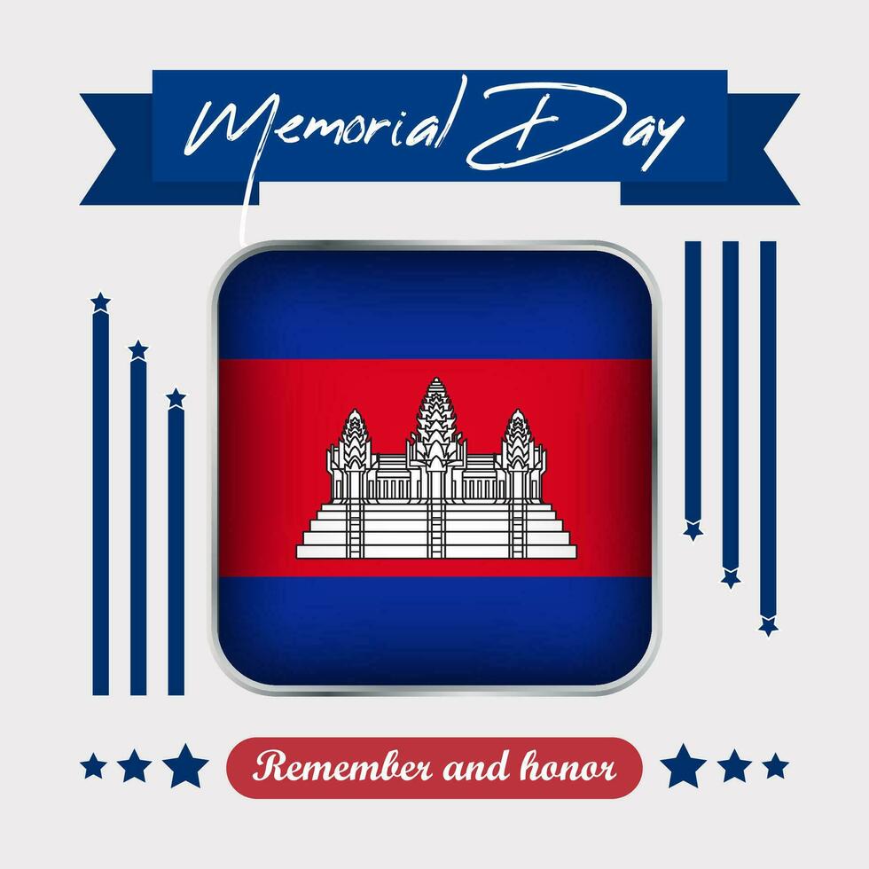 Cambodia Memorial Day Vector Illustration