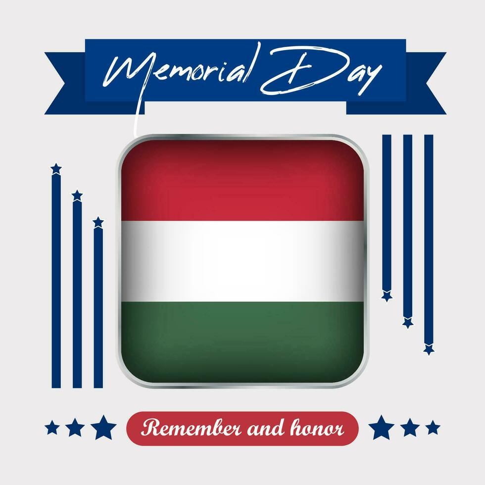 Hungary Memorial Day Vector Illustration