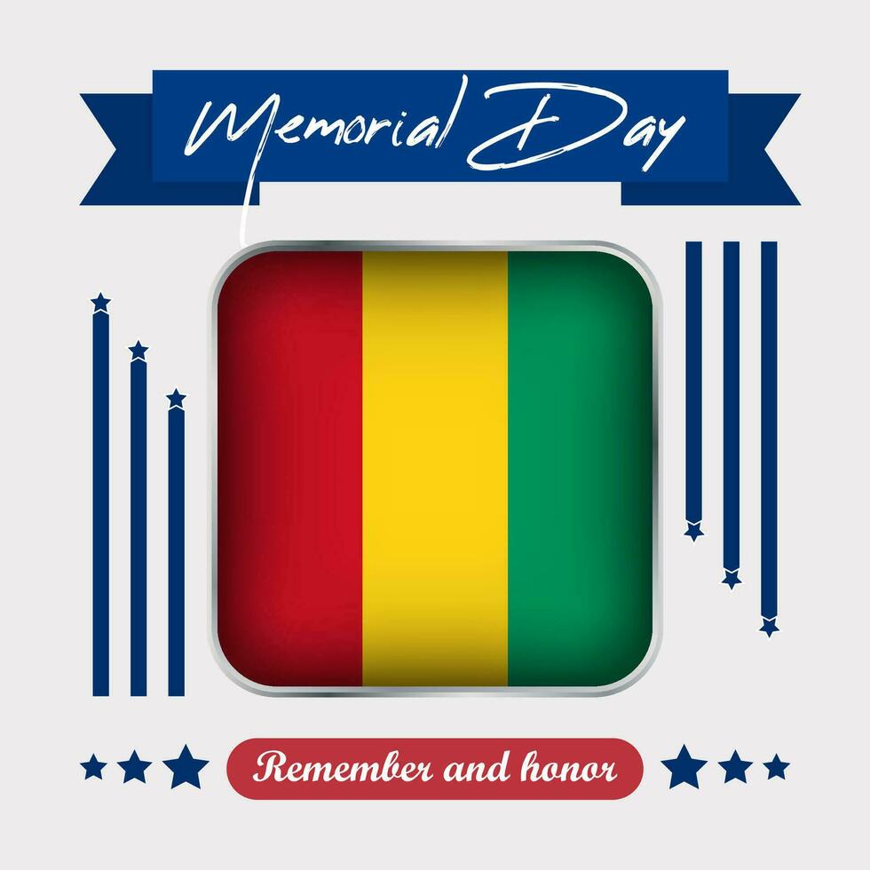 Guinea Memorial Day Vector Illustration