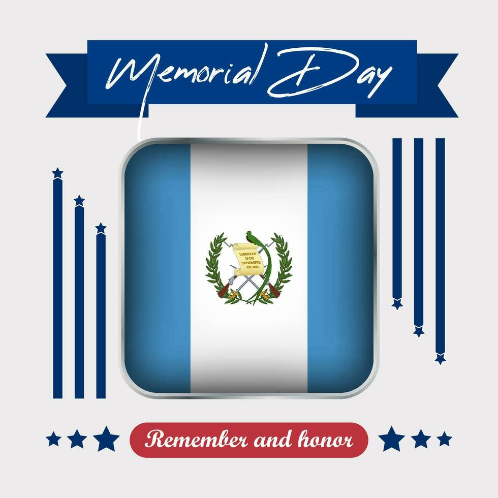 Guatemala Memorial Day Vector Illustration