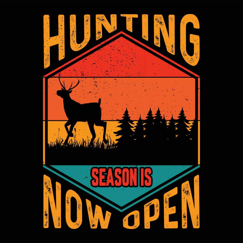 hunting season is now open vector