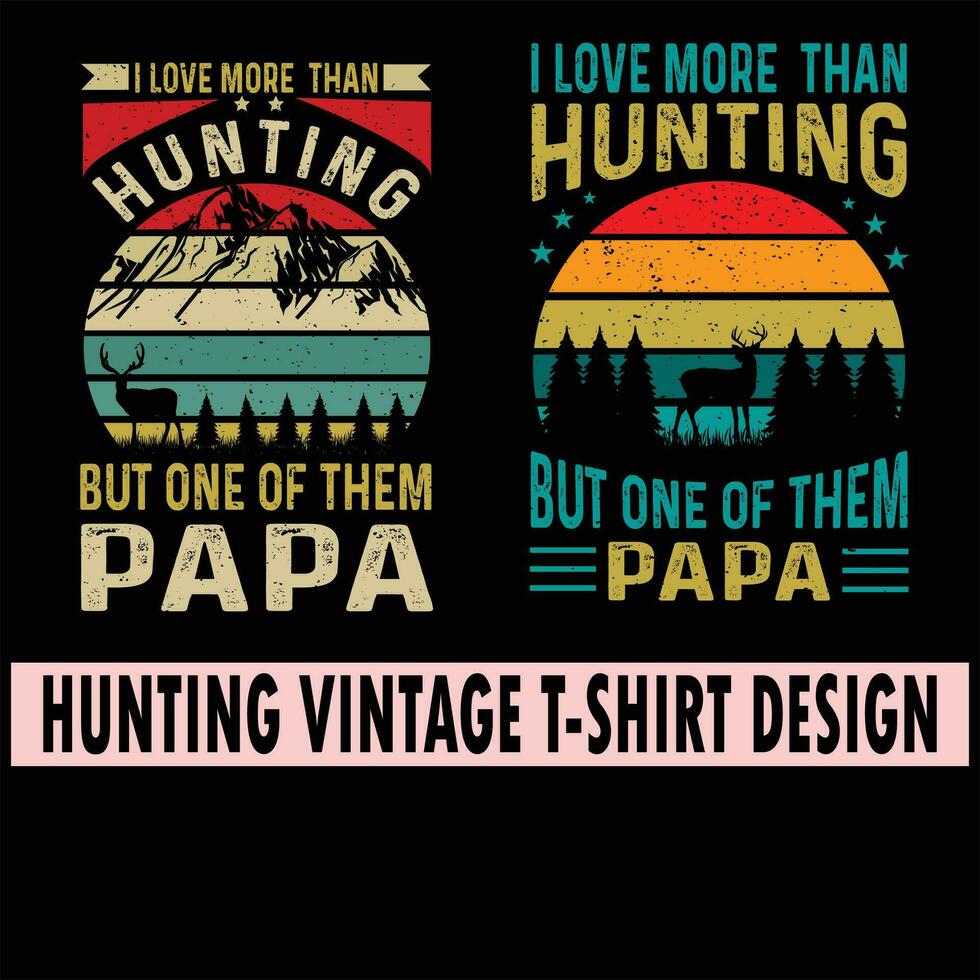 HUNTING VINTAGE BUNDLE T-SHIRT DESIGN vector