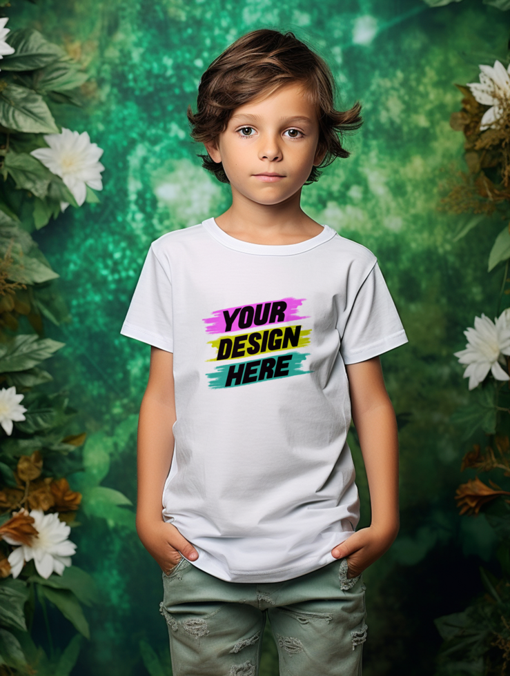 AI generated Editable tshirt mockup PSD template