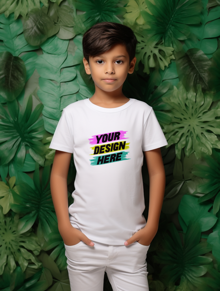 AI generated Editable tshirt mockup PSD template